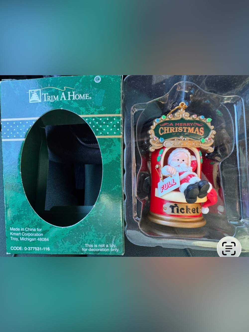 Home & A Home Red Santa 'A Merry Christmas' Holiday Ornament